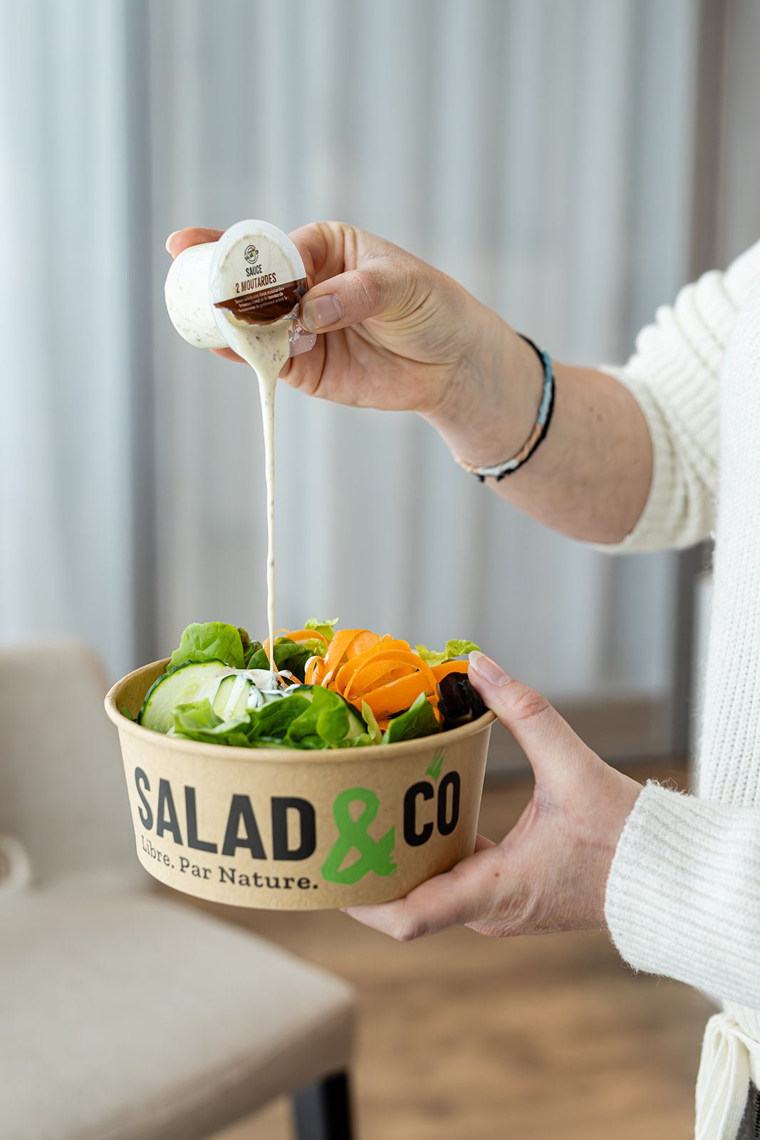 Pack 9 coupelles Sauce aux 2 moutardes 30g - Salad&Co